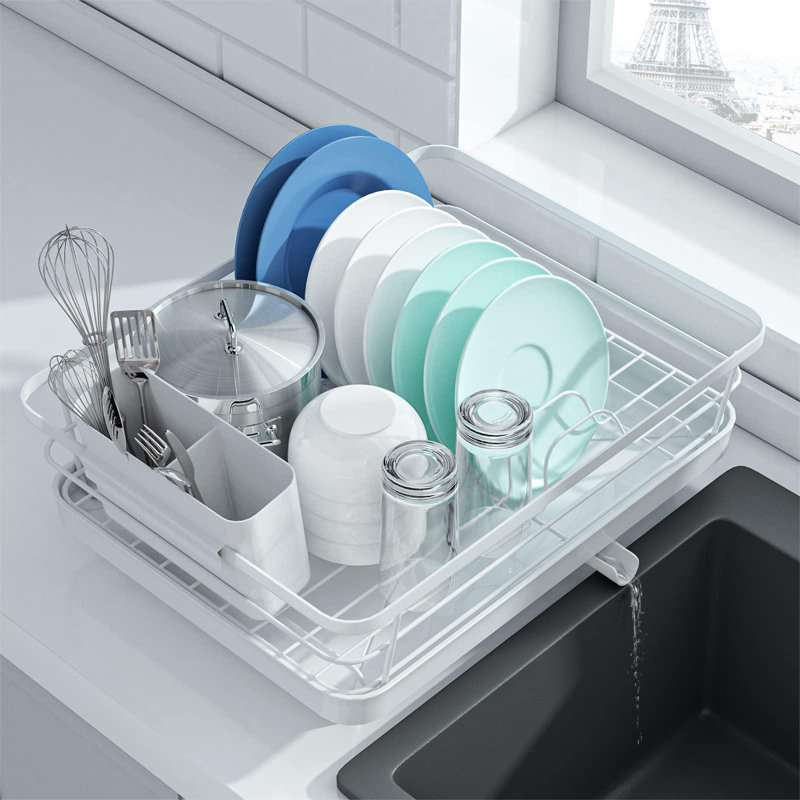 Stainless Steel Dish Rack White